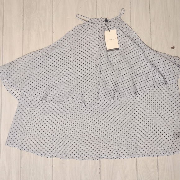Who What Wear Women's Sleeveless Polka Dot Top  Blue Sz 3X - Picture 2 of 5